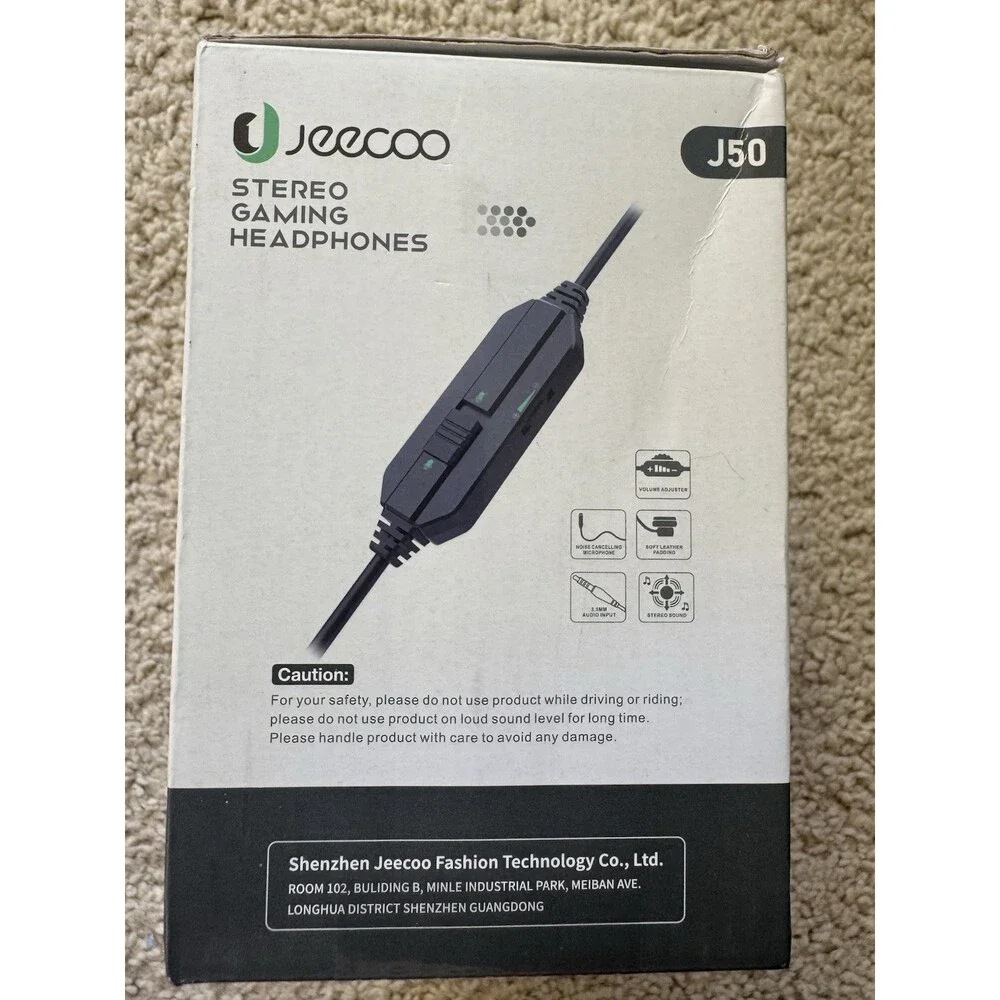 Jeecoo J50 Gaming Headset for PS4 PS5 Xbox One S/X - Headphones White